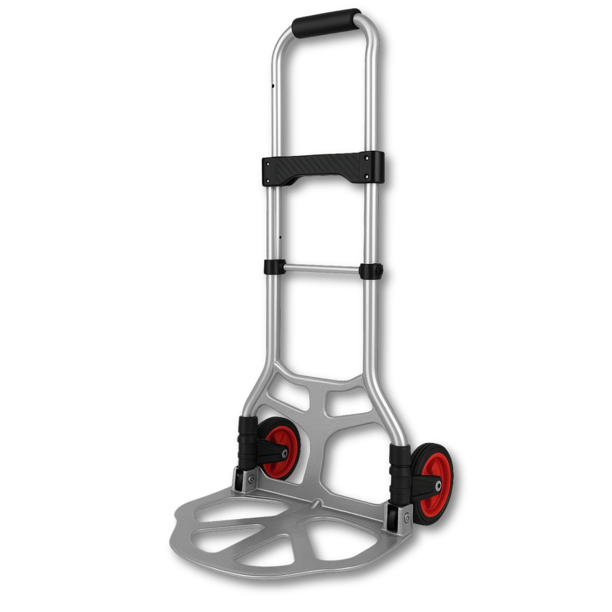 Brovex Opvouwbare Transport Trolley – 80kg Draagkracht – Aluminium & Staal – Inklapbaar – Verstelbaar Handvat – Lichtgewicht Steekwagen voor Reizen, Boodschappen & Klussen