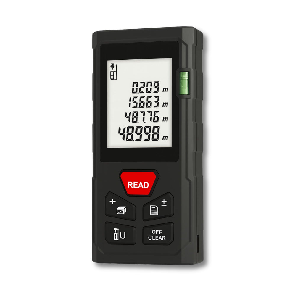 Professionele Laser Afstandsmeter 100M – Digitale Laser Meettape met Hoge Nauwkeurigheid (±2mm), LCD Display & Multifunctionele Meetmodi